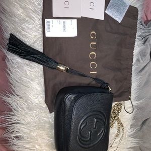 Small Gucci soho leather bag w tassel